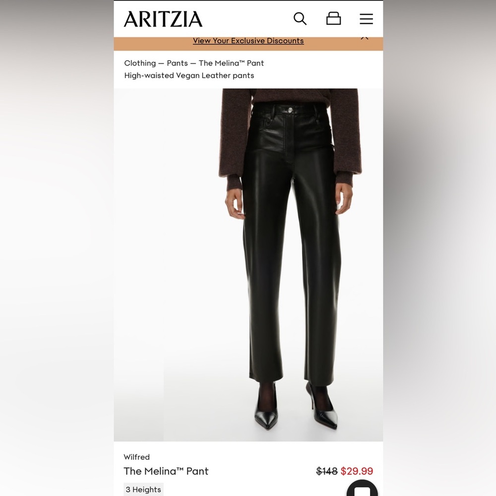 Aritzia Wilfred Melina Pant